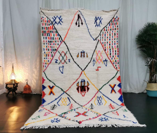 Tapis berbère Azilal Blanc