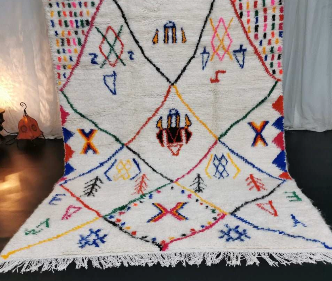 Tapis berbère Azilal Blanc