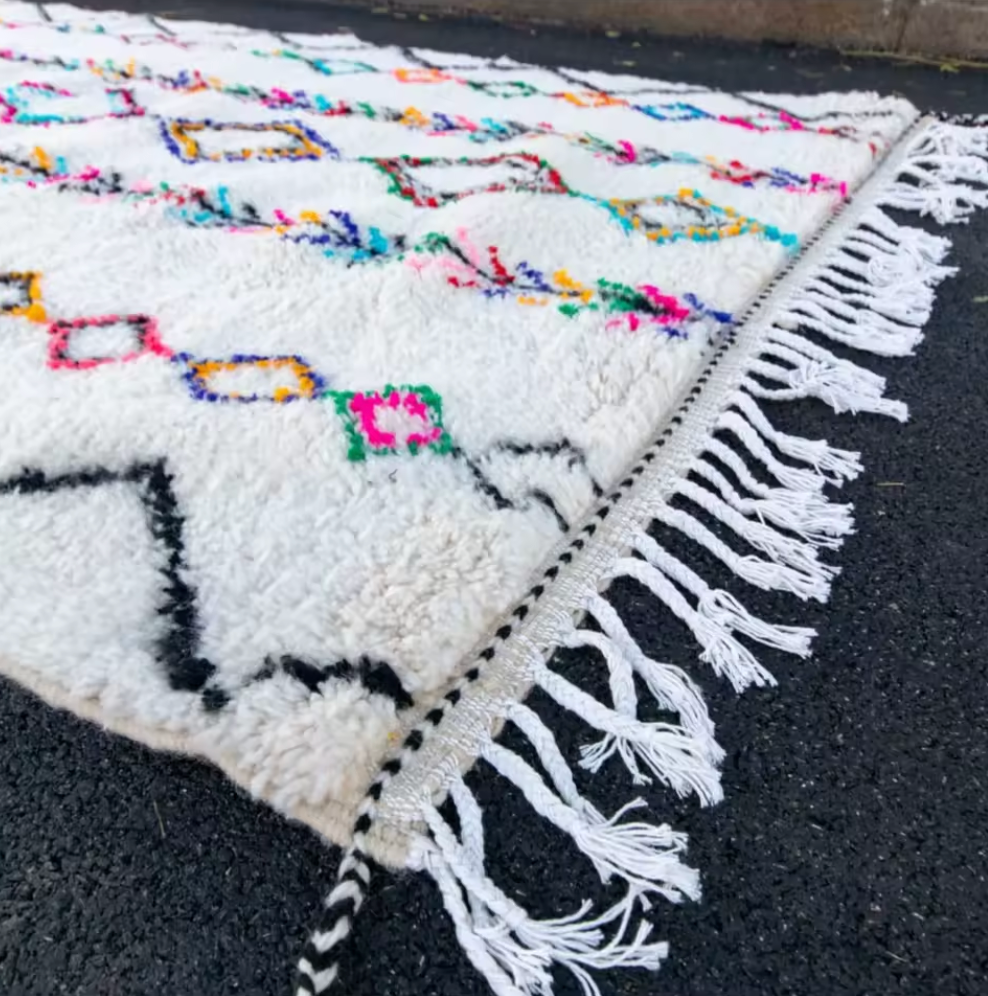 Tapis Berbère Azilal Blanc