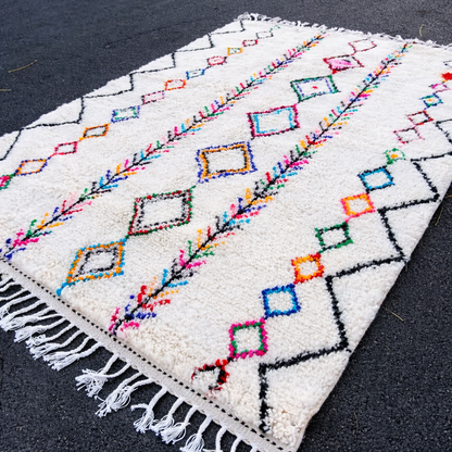 Tapis Berbère Azilal Blanc