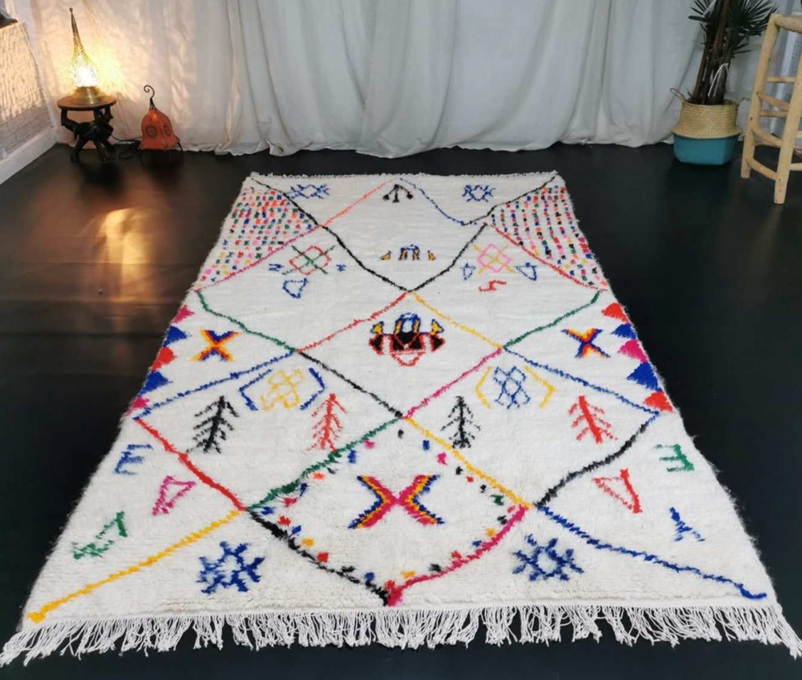 Tapis berbère Azilal Blanc