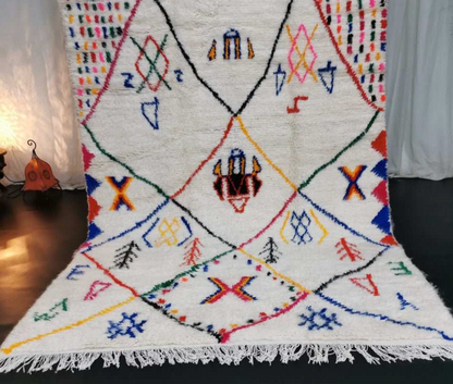 Tapis berbère Azilal Blanc
